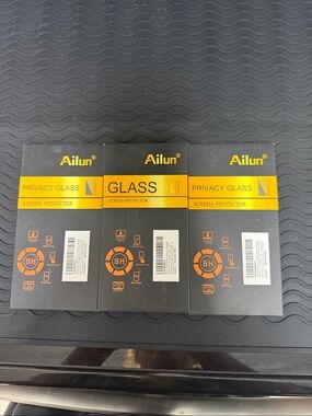 Ailun Black Privacy Glass and regular glass Screen Protectors